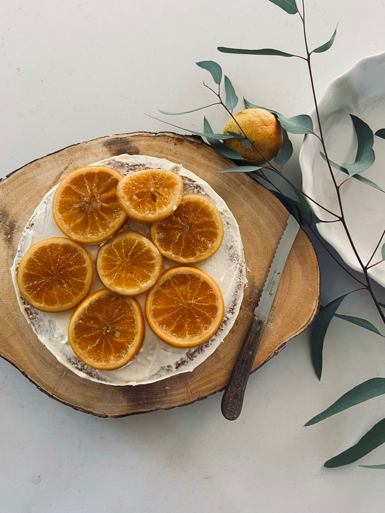 Orange Cardamom Cake with Honeyed Orange